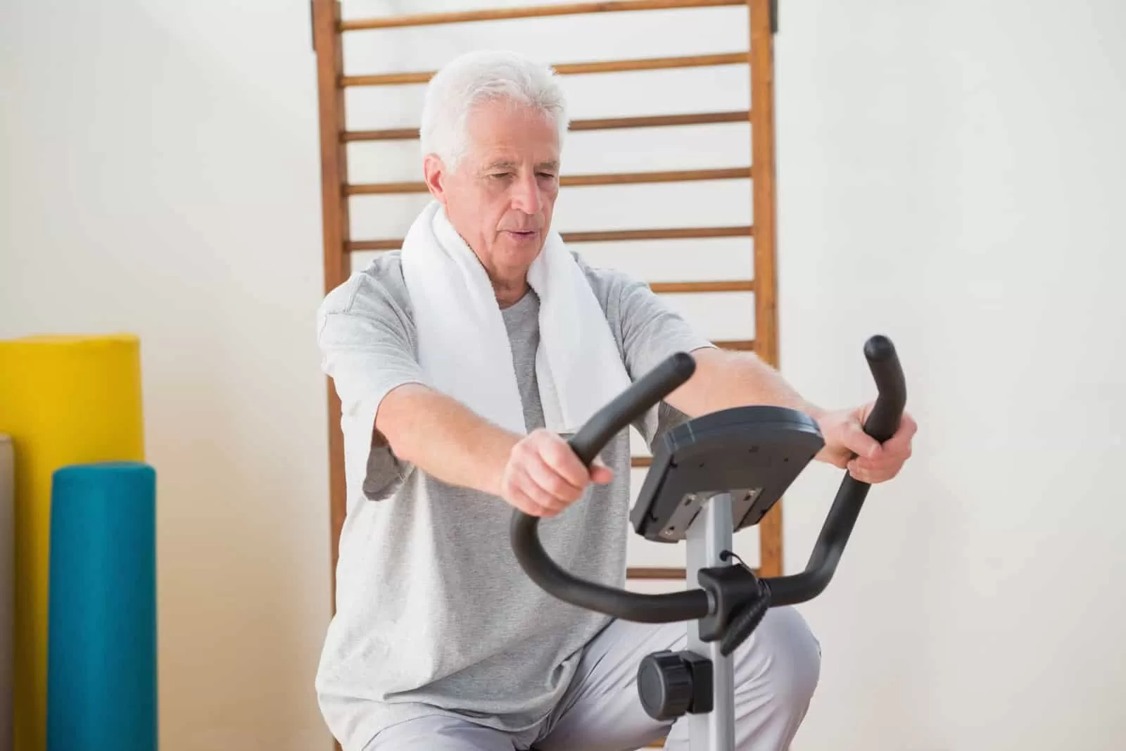 Old man exercising