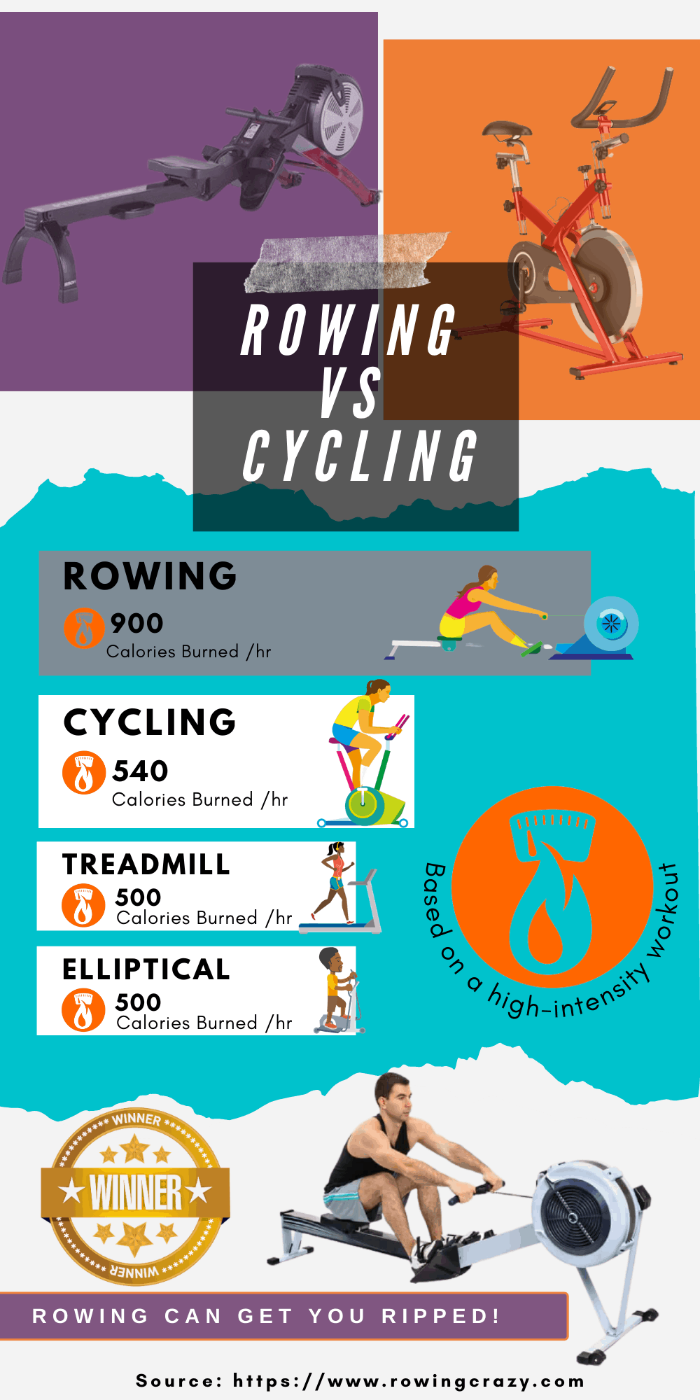 Rowing vs Cycling