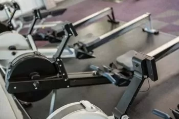 rowing machines at the gym 