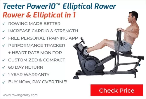 Teeter Power10 Rower and Elliptical in 1 Features