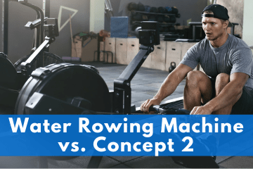 Water rowing machine comparison with Concept2