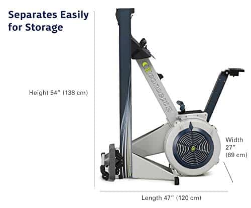 Concept2 Model E separates easily for storage