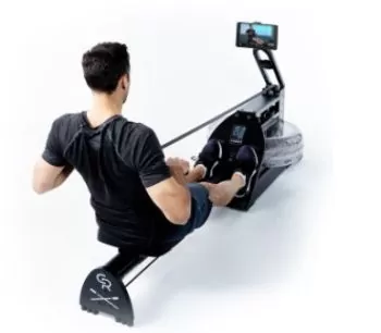 The CityRow Go Classic Rower in use