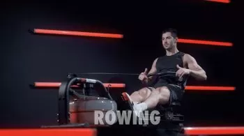 man rowing with the LIT machine