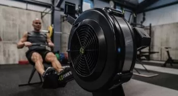 Man using Concept 2 Indoor Rower