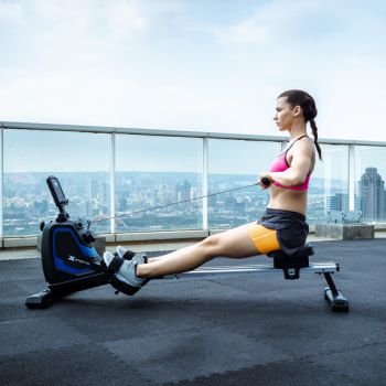 Xterra Fitness ERG160 Magnetic Rower in use