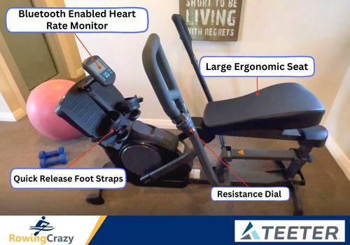 Teeter Power 10 Elliptical Rower features