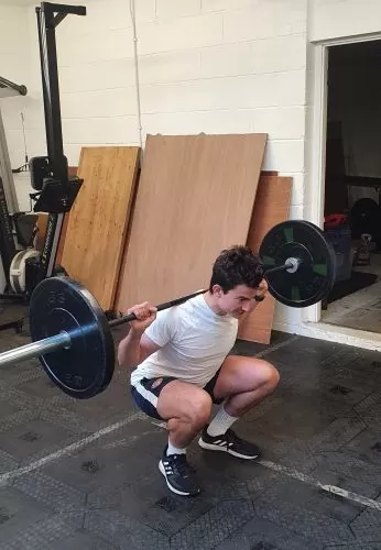 This is me doing squats as part of my weight training