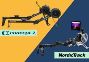 concept 2 model d vs nordictrack rw500 both rowers side by side 
