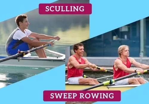 image showing the differencing between sculling and sweep rowing