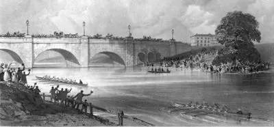 Eton Beating Westminster in rowing 1836 