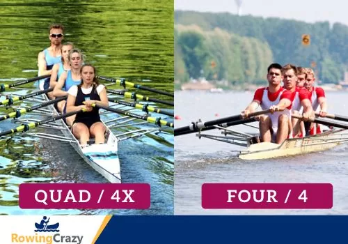 Quad Vs Four in river rowing