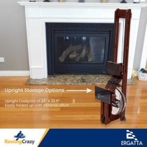 Ergatta Wooden Water Rower Upright Storage Options