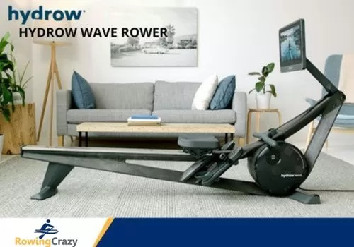 Hydrow Wave Rower set up in the living room