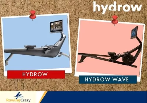 The Hydrow rower side by side with the Hydrow Wave