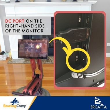 detail of the Ergatta Monitor DC Port