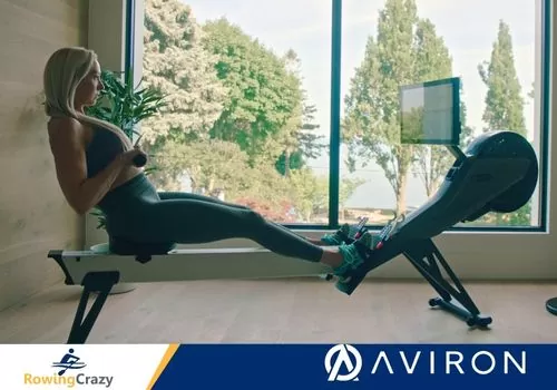 Aviron Rower Impact Series set up by the window