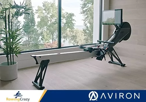 Aviron Rower Impact Series set up by a window