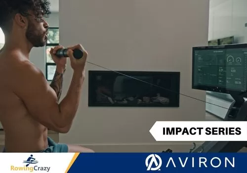 close up of Aviron Rower Impact series touchscreen 