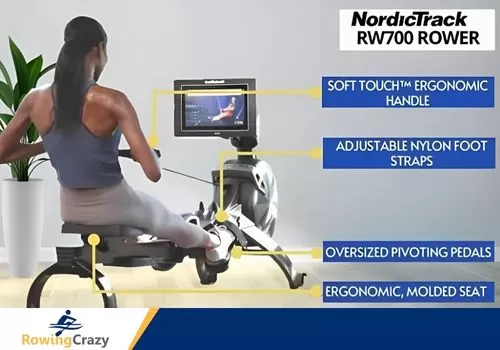 NordicTrack RW700 Rower Comfort Features