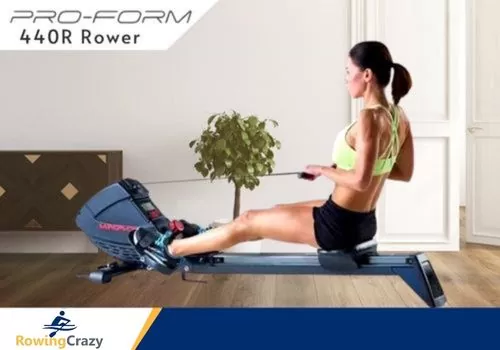 a woman working out on a PROFORM 440R ROWER