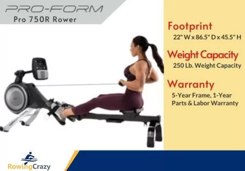 PROFORM PRO 750R FOOTPRINT -proform 750r vs concept 2