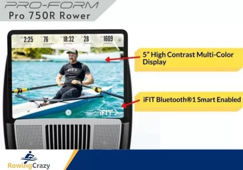 PROFORM PRO 750R ROWER SCREEN