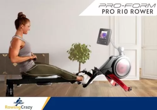 a woman working out on a PROFORM PRO R10 ROWER