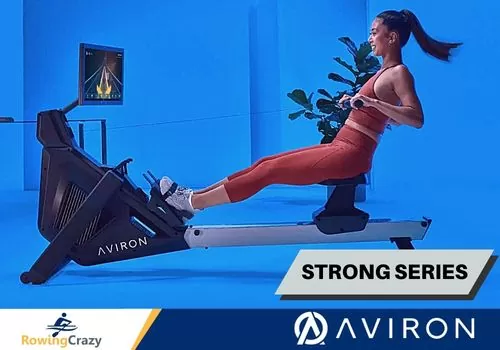 Woman Working Out on Aviron Strong Series