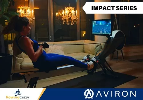 Woman using Aviron Impact Series at Home