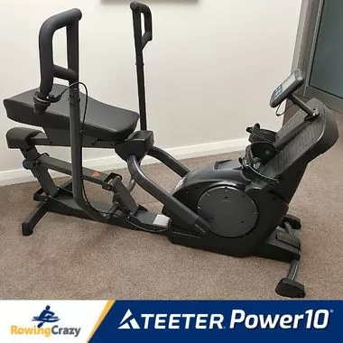 TEETER POWER10 elliptical rower set up and ready for use