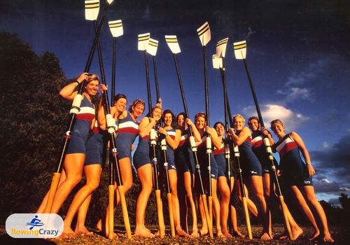 Aussie Women's 8 Crew with our Oars - 1998