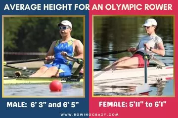 a male rower in blue outfit on a single scull and a female rower wearing red and white in another single scull