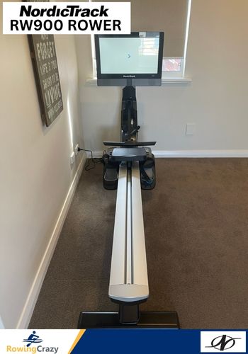 NordicTrack rower screen front view on my machine at home