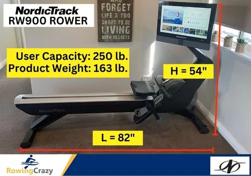 Nordictrack rower dimensions and capacity