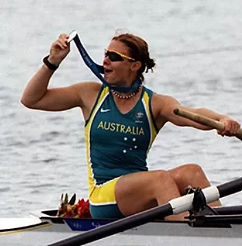 Rachel Taylor holding her Silver Medal