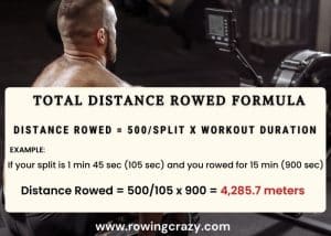 total distance rowed formula