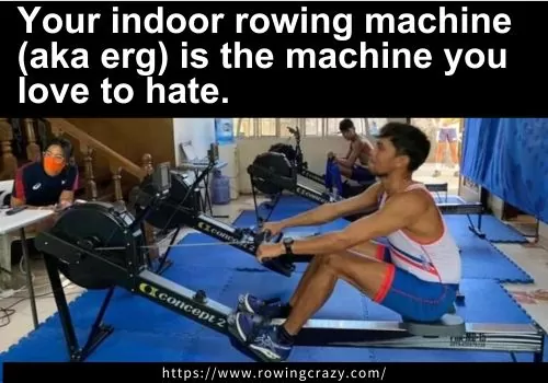 meme - Your indoor rowing machine (aka erg) is the machine you love to hate.